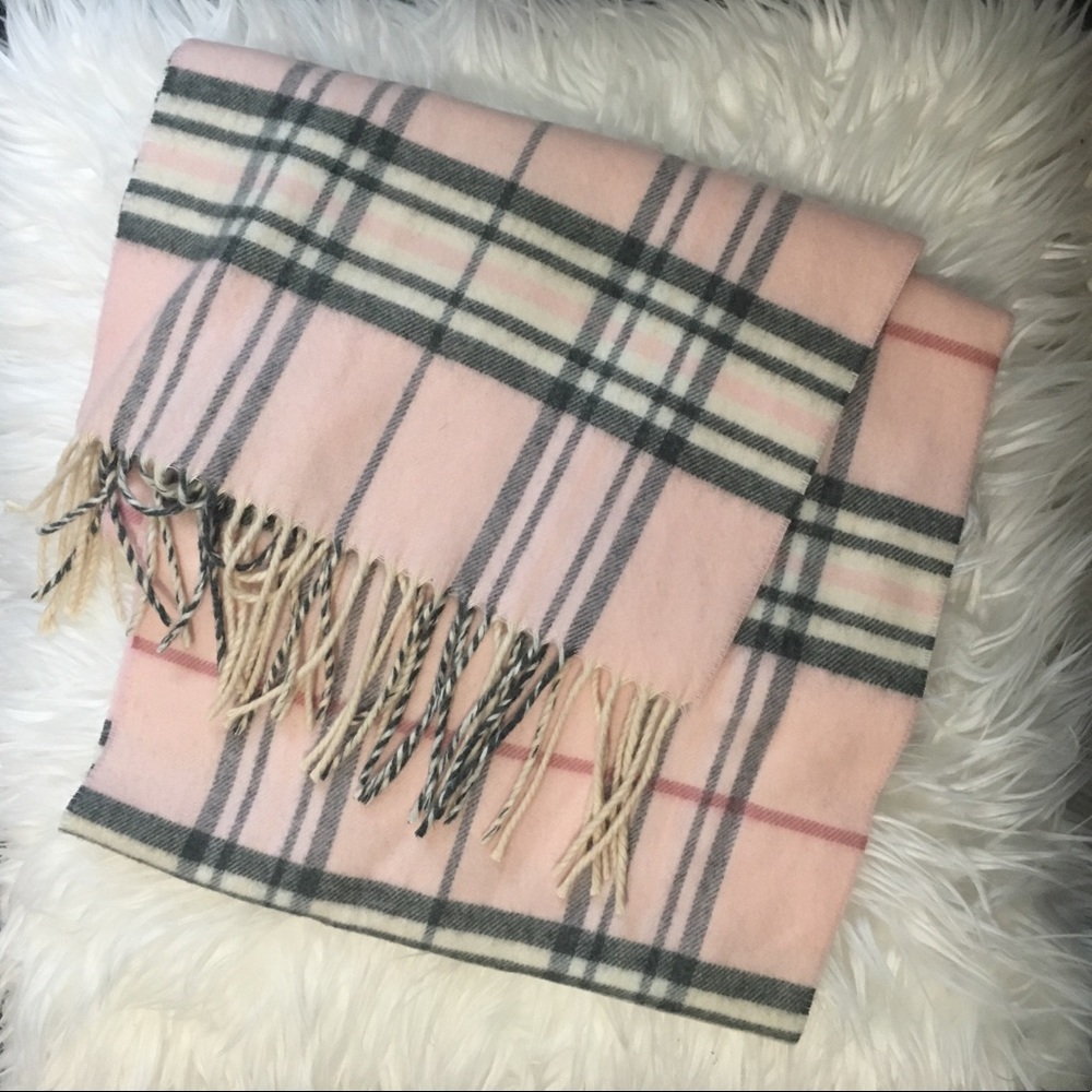 Pink plaid soft as cashmere scarf